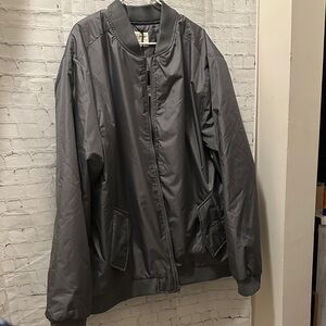 NWT Zak Brand 3xl Men's Charcoal Bomber Jacket